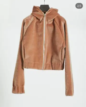 ATTISESSION 후드 부착 핑크 자켓