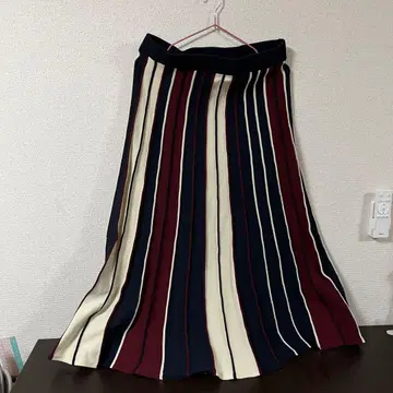 RIVI 플레어 스커트 4L 스트라이프