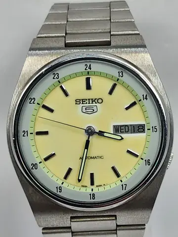 세이코 5 7009-316A 데이데이트 자동 태엽 야광 다이얼 손목시계