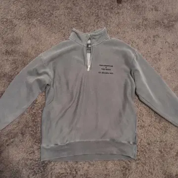 QUIKSILVER 그레이 하프 지퍼 트레이닝복 L