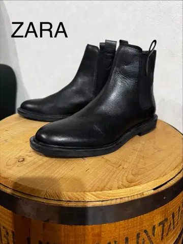 ZARA 블랙 사이드 고어 부츠 ES36
