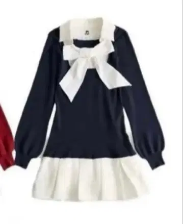 올리브 데 올리브 olivedesolive 체리 도킹 원피스 네이비