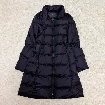 Theory 현행 택 A라인 플레어 다운 코트 S 블랙