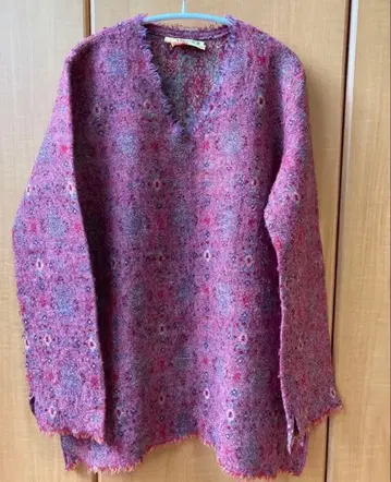 45rpm 민족풍 자카드 직조 스웨터 울