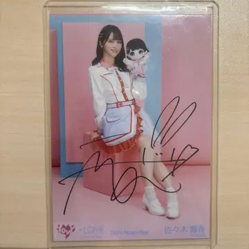 =LOVE 이코러브 사사키 마이카 친필 브로마이드 모리 판타지 히키