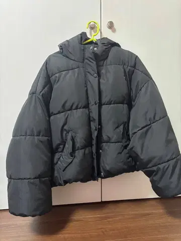 여성용 겨울 의류 M 다운 자켓 아우터 블랙