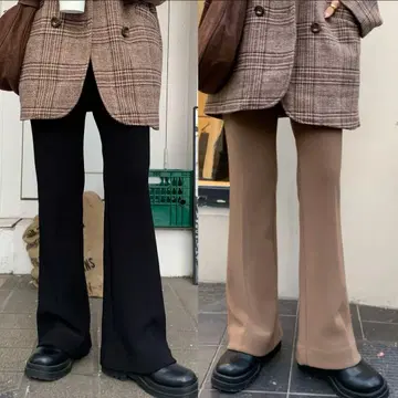 BLATE 속기모 슬림 플레어 팬츠