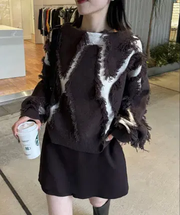 mystic 프린지 디자인 니트