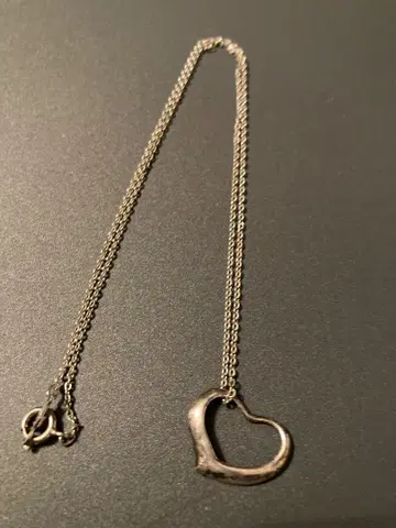실버 925 하트형 펜던트 목걸이