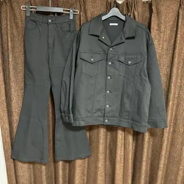 SLY JEANS 블랙 데님 자켓과 팬츠 세트