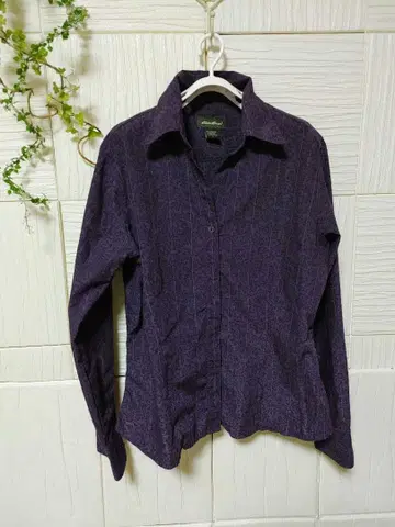 [ 무료배송 ] Eddie Bauer 퍼플 스트라이프 긴팔 셔츠