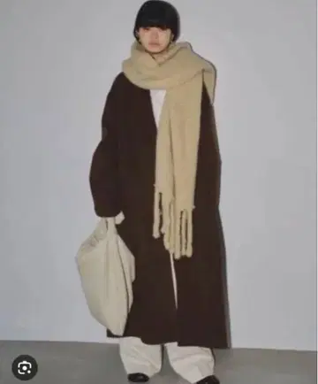 todayful 울 롱 코트 초코 36