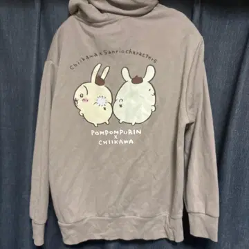치이코와 토끼 폼폼푸딩 아베일 콜라보 후드 부착 후드티