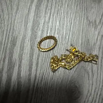 실버 925 키헤이 팔찌 골드 가공 키헤이 반지 세트