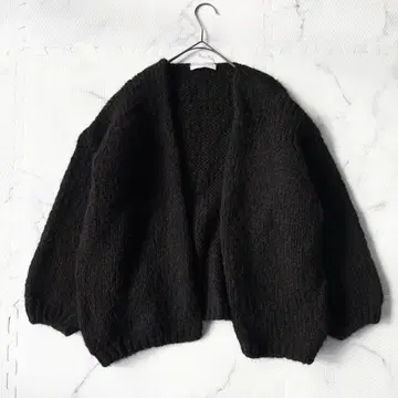 인기 트리코트 진 마르크 블랙 모헤어 스웨터