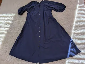 오아노 네이비 반팔 셔츠 원피스 A라인 여성용 얇은 소재 RM