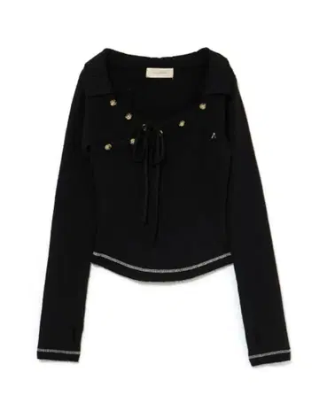 andmary Anita button knit tops