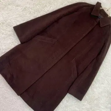 UNTITLED 울 코트 브라운 6 롱 깔끔 오피스 고급