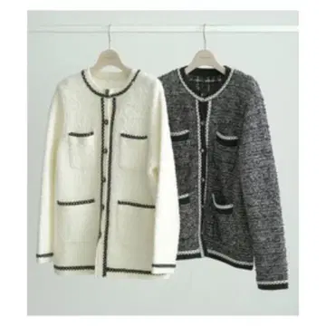 새상품 리랜드트루 Rirandture 믹스 트위드 니트 자켓