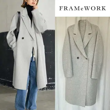 FRAMeWORK SUPER160's 발칼라 코트 라이트 그레이