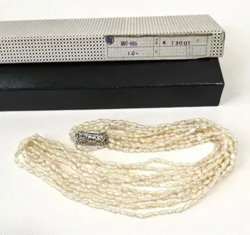 미츠코시 담수 펄 다층 5연 목걸이 약 57cm