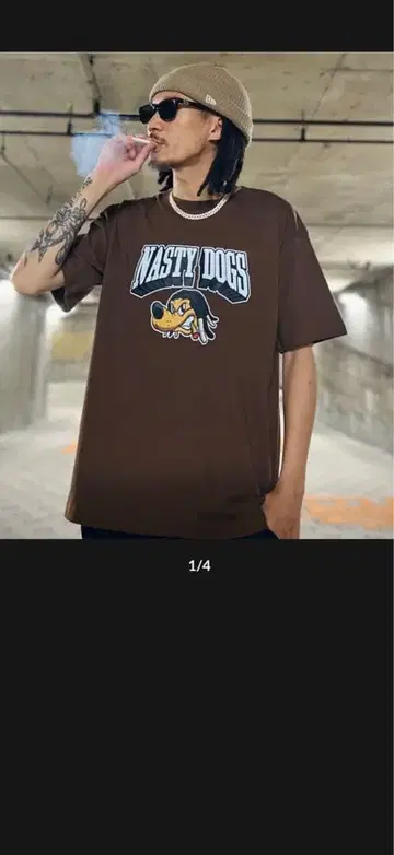 NASTYDOG Basket Tee ( Brown )