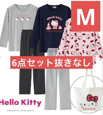 헬로키티 룸웨어 세트 M 사이즈 6점 세트 (누키나시)