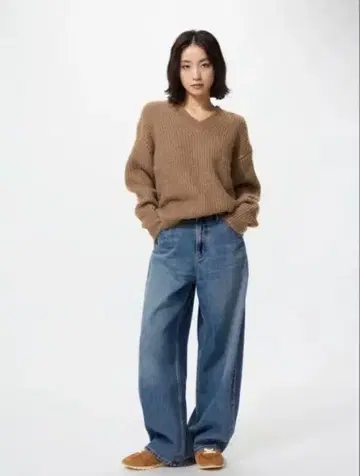 [ UNIQLO ] 배기 커브 진 (짧은 기장)