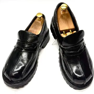 MURO 무로 통굽 코인 로퍼 모드 블랙 가죽 페니 로퍼