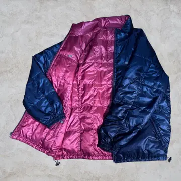 CROCODILE 크로커다일 리버서블 다운 자켓 와인 레드/블랙