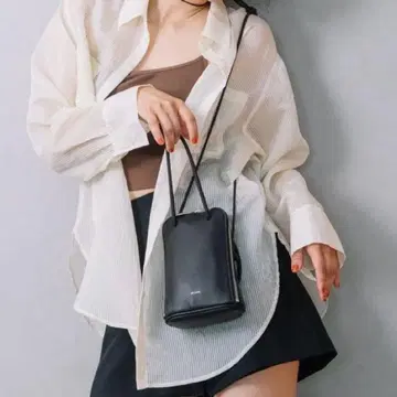 BEAURE 2WAY 미니 숄더 가죽 블랙