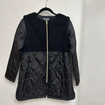 롱 코트 다운 베스트 퀼팅 보아 블랙 베스트 M