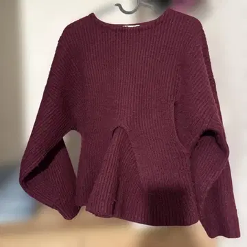 SAYAKADAVIS 버건디 니트 스웨터 S