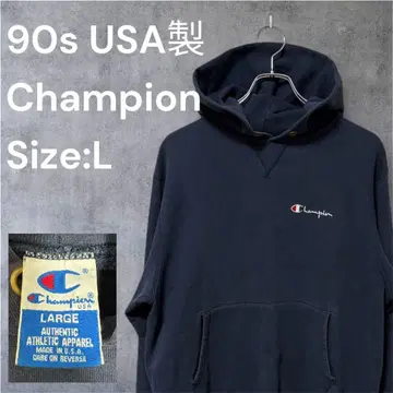90s USA제 챔피온 후드티 네이비