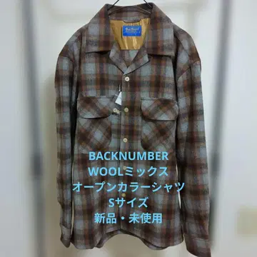 백넘버 FJ 셔츠 울 믹스 오픈 카라 셔츠 펜들턴