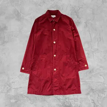 Manual Alphabet 일본제 코튼 100% 빨간색 롱 셔츠