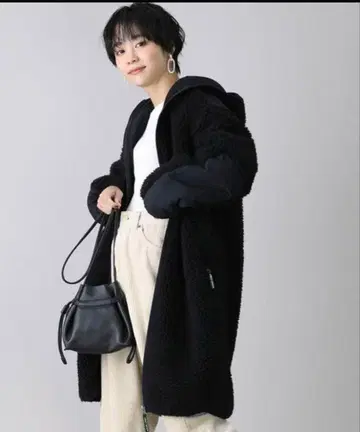 FIRST DOWN 플리스 자켓 블랙