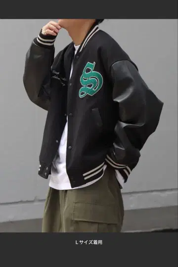 ILL'S 빅 실루엣 바시티 자켓 블랙 계열 기타