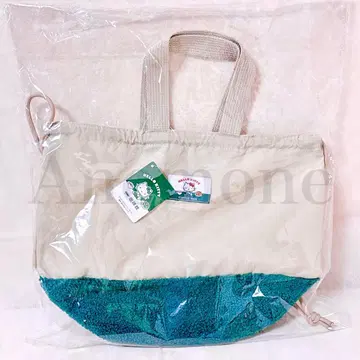 [ 미개봉 새상품 ] 커피관 헬로키티 키티 보아 복조리 백 가방 그린