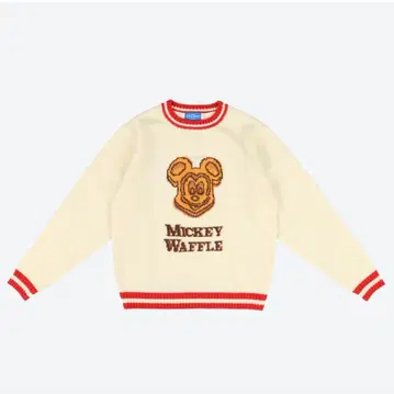 디즈니랜드 미키 와플 니트 스웨터 L