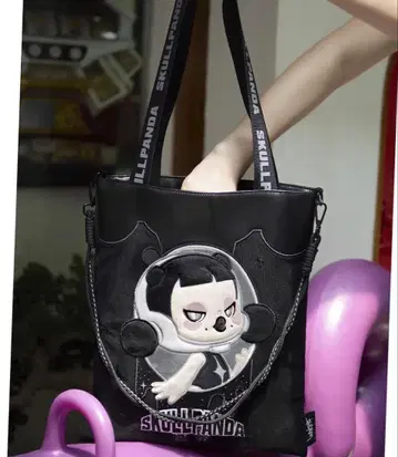 베이징 팝랜드 한정판 pop mart skullpanda 토트백