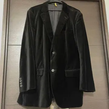 새상품급 유니클로 남성용 XL 테일러드 자켓 벨로아 코듀로이 블랙