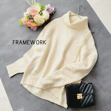 프레임워크*아이보리*FRAMeWORK *W/Ca 터틀 풀오버