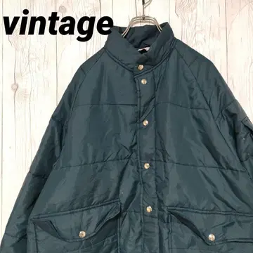 USA제 빈티지 나일론 자켓 밀리터리 알루미늄 지퍼 충전솜 80s