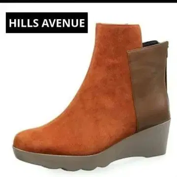 힐즈아베뉴 23cm 숏부츠 오렌지 스웨이드/가죽