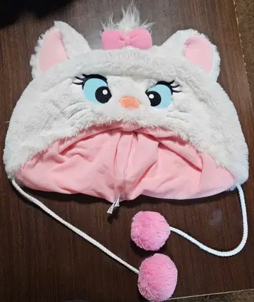 고양이 캐릭터 플리스 모자