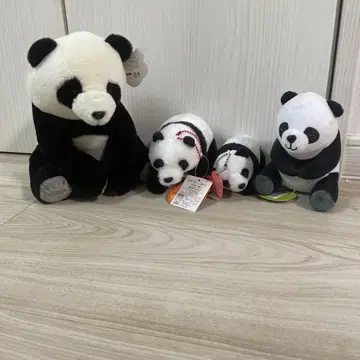 팬더 봉제 인형 4체 세트