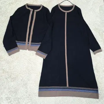 새상품급 에그랑티느 니트 앙상블 원피스 L 40 울 혼방