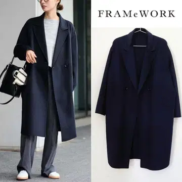 FRAMeWORK SUPER160's 발라클라바 코트 네이비