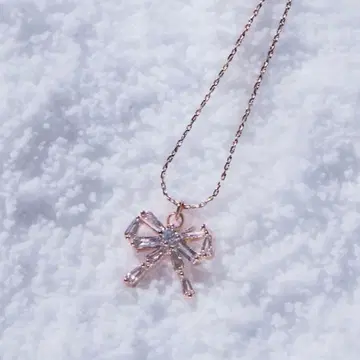 JILL by JILL STUART 큐빅 프티 리본 목걸이 골드